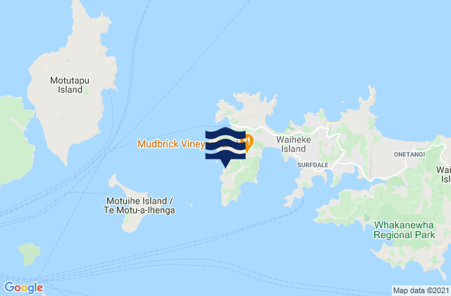 Karte der Gezeiten Te Wharau Bay, New Zealand