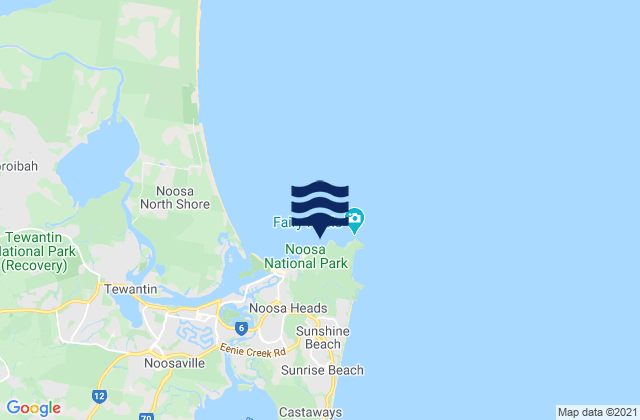 Karte der Gezeiten Tea Tree Bay, Australia