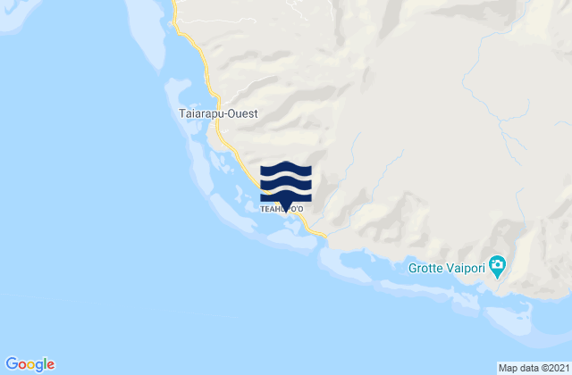 Karte der Gezeiten Teahupoo, French Polynesia