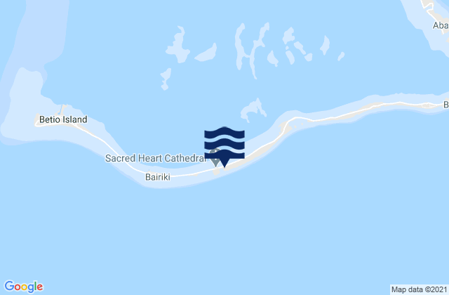 Karte der Gezeiten Teaoraereke Village, Kiribati