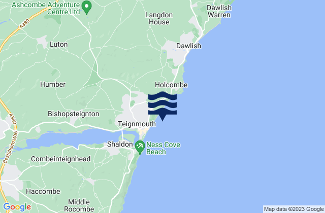 Karte der Gezeiten Teignmouth (Approaches), United Kingdom