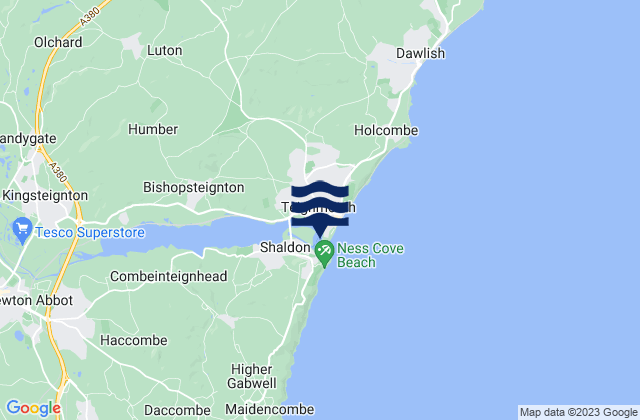 Karte der Gezeiten Teignmouth Back Beach, United Kingdom