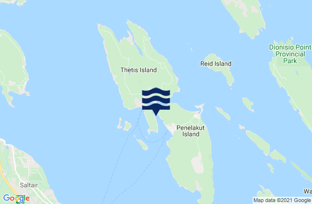 Karte der Gezeiten Telegraph Harbour, Canada