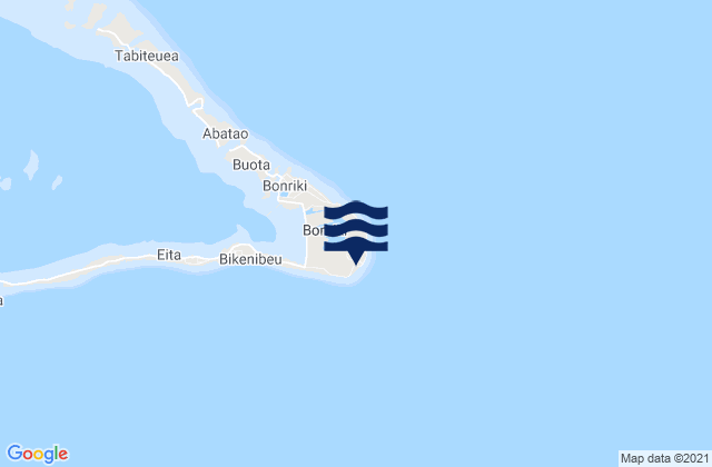 Karte der Gezeiten Temaiku Village, Kiribati