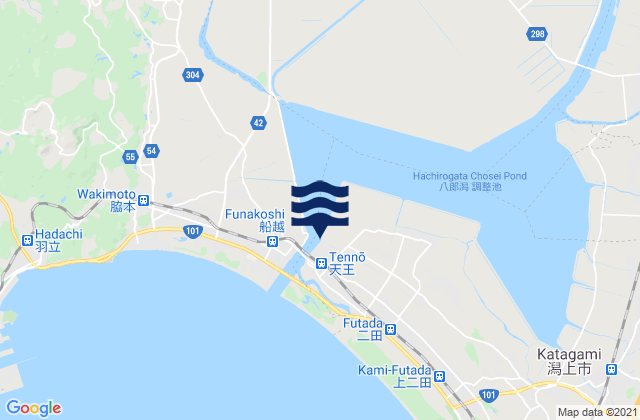 Karte der Gezeiten Tennō, Japan
