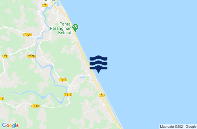 Karte der Gezeiten Terengganu, Malaysia