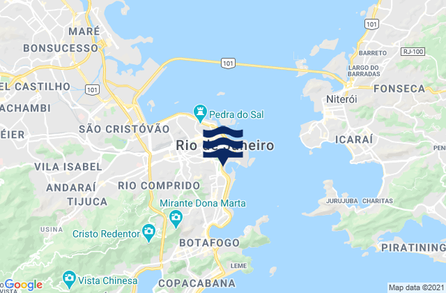 Karte der Gezeiten Tereza, Brazil