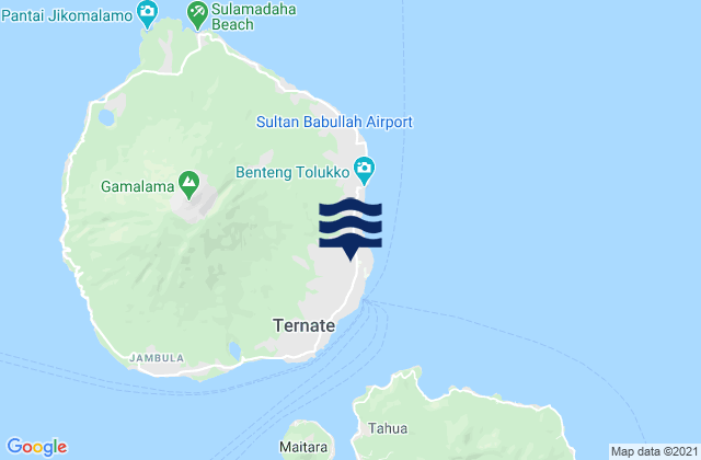 Karte der Gezeiten Ternate, Indonesia