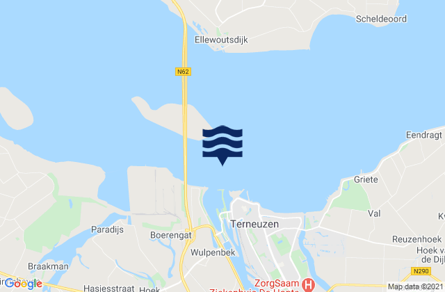 Karte der Gezeiten Terneuzen, Netherlands
