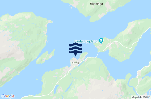 Karte der Gezeiten Terråk, Norway
