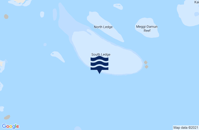 Karte der Gezeiten Tetley Island, Australia