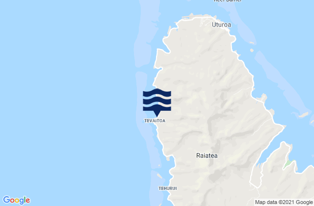 Karte der Gezeiten Tevaitoa, French Polynesia