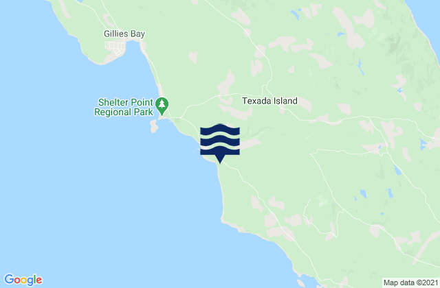 Karte der Gezeiten Texada Island, Canada