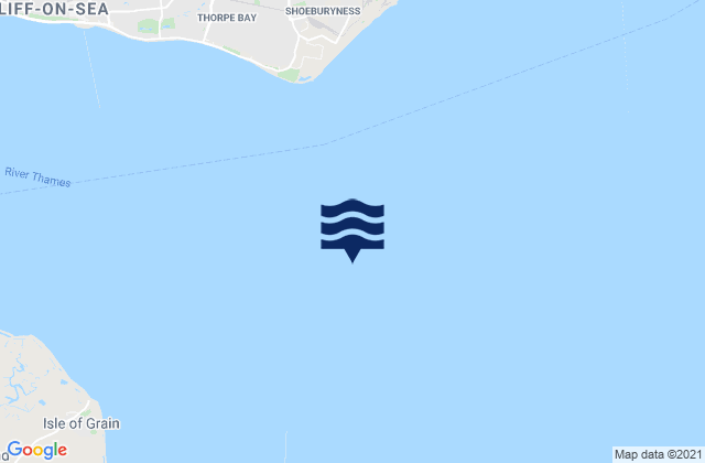 Karte der Gezeiten Thames Estuary, United Kingdom