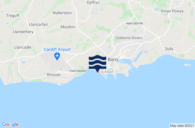 Karte der Gezeiten The Knap Beach, United Kingdom
