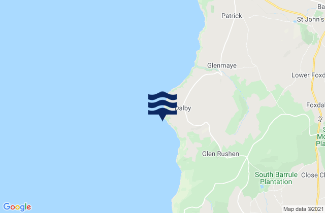 Karte der Gezeiten The Niarbyl, Isle of Man