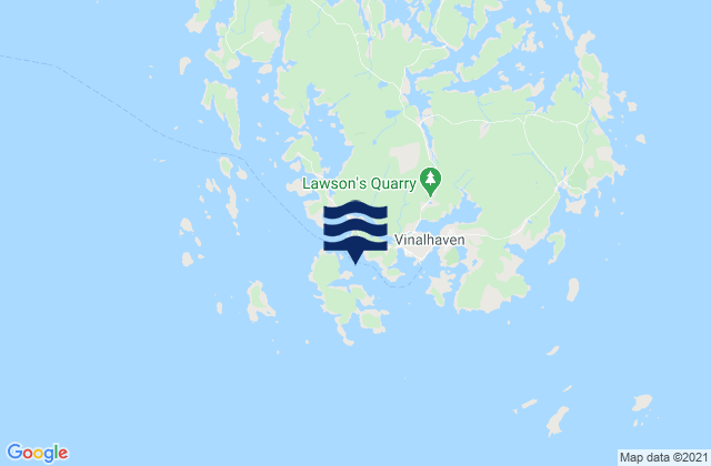 Karte der Gezeiten The Reach NNE of Green Island, United States