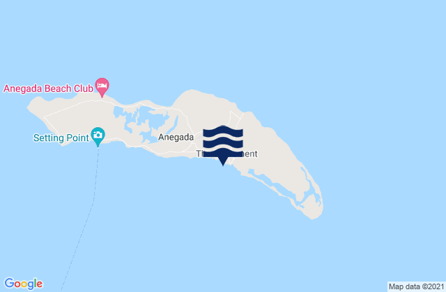Karte der Gezeiten The Settlement, British Virgin Islands
