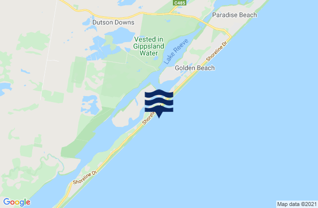 Karte der Gezeiten The Wreck Beach, Australia