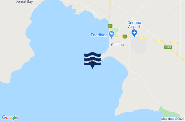Karte der Gezeiten Thevenard, Australia