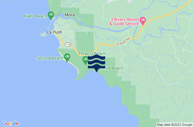 Karte der Gezeiten Third Beach, United States