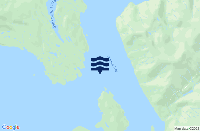 Karte der Gezeiten Thomas Bay, United States