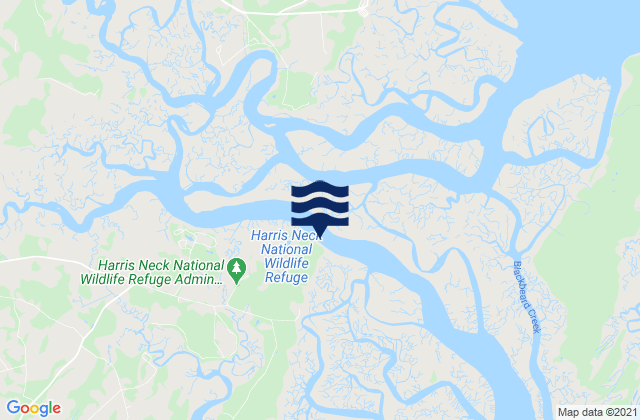 Karte der Gezeiten Thomas Landing (S. Newport River), United States