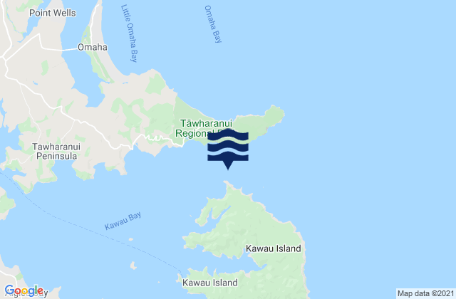 Karte der Gezeiten Thornton Light, New Zealand