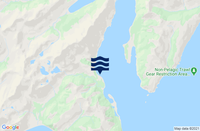 Karte der Gezeiten Three Saints Bay, United States