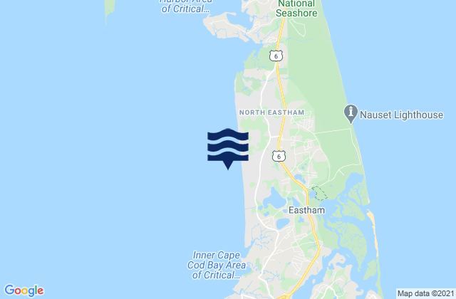 Karte der Gezeiten Thumpertown Beach, United States