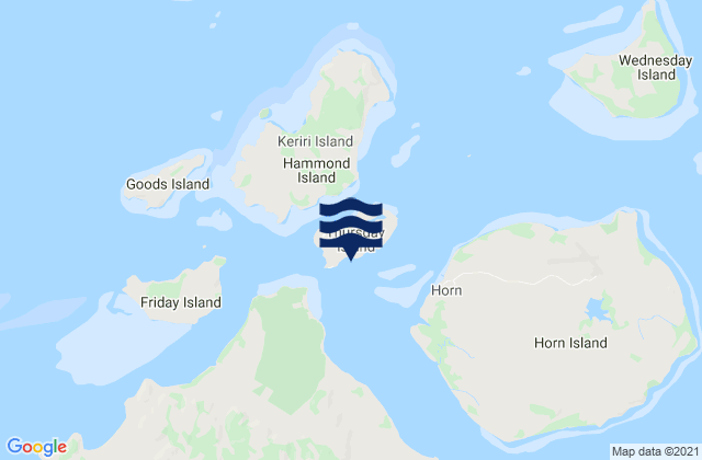 Karte der Gezeiten Thursday Island, Australia