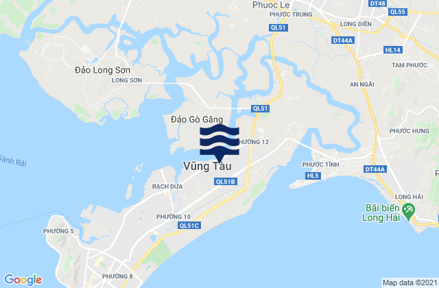 Karte der Gezeiten Thành Phố Vũng Tàu, Vietnam