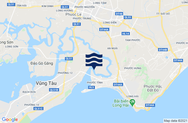 Karte der Gezeiten Thị Trấn Long Điền, Vietnam