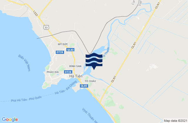 Karte der Gezeiten Thị Xã Hà Tiên, Vietnam