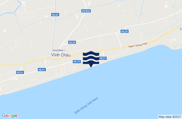 Karte der Gezeiten Thị Xã Vĩnh Châu, Vietnam