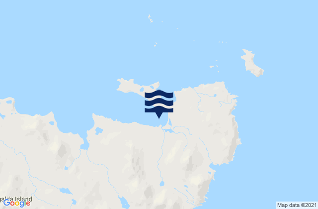 Karte der Gezeiten Tigalda Bay (Tigalda Island), United States