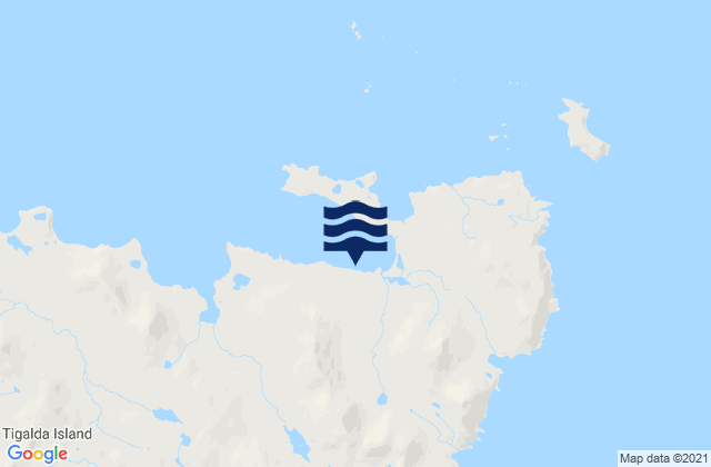 Karte der Gezeiten Tigalda Bay Tigalda Island, United States