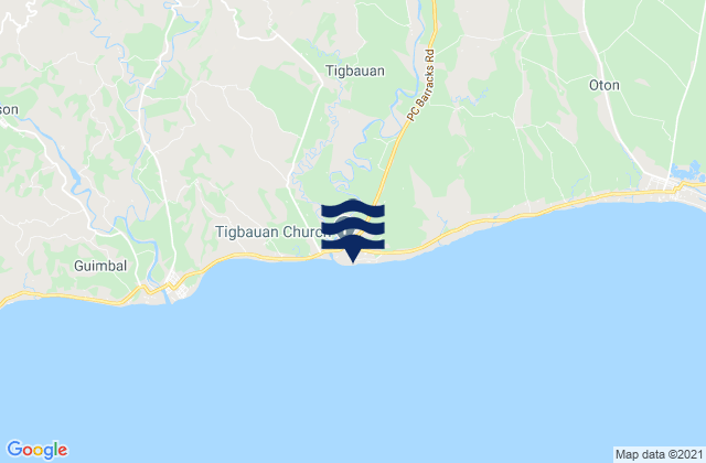 Karte der Gezeiten Tigbauan, Philippines