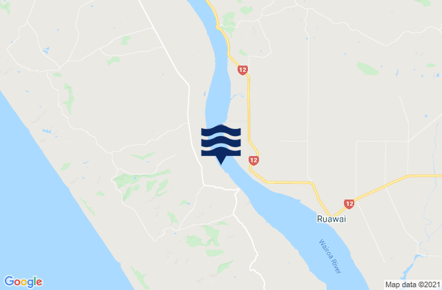 Karte der Gezeiten Tikinui, New Zealand