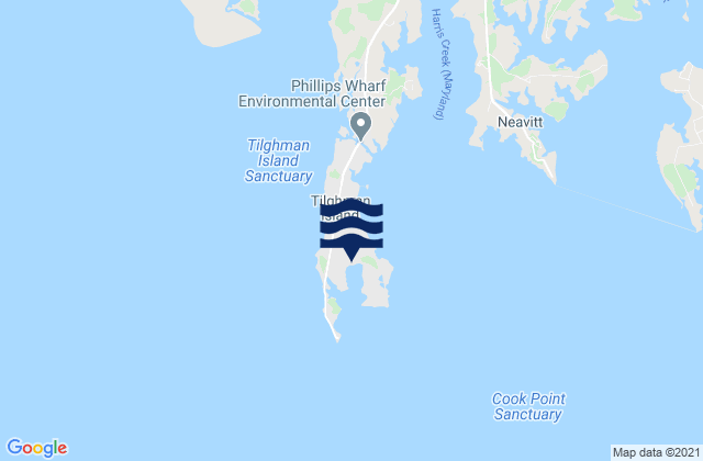 Karte der Gezeiten Tilghman Island, United States