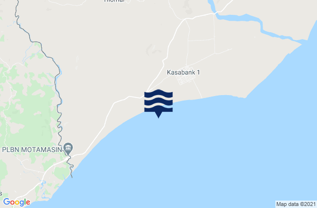 Karte der Gezeiten Tilomar, Timor Leste
