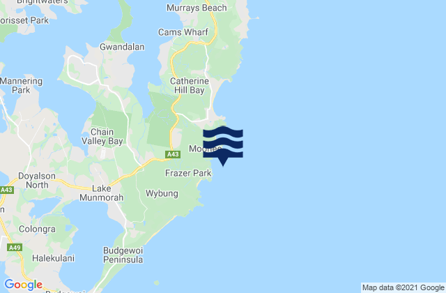 Karte der Gezeiten Timber Beach, Australia
