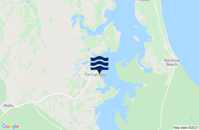 Karte der Gezeiten Tin Can Bay, Australia