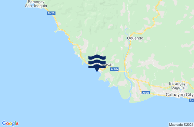 Karte der Gezeiten Tinambacan, Philippines