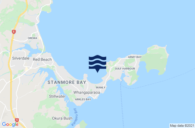 Karte der Gezeiten Tindalls Beach, New Zealand