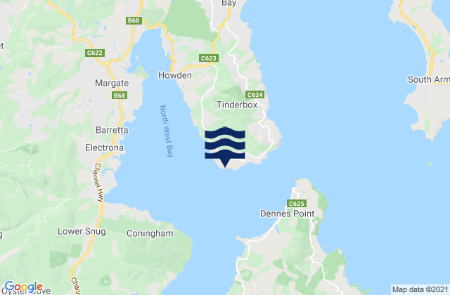 Karte der Gezeiten Tinderbox Beach, Australia