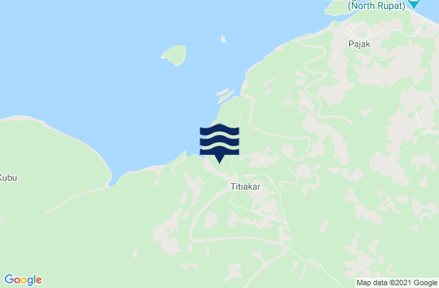 Karte der Gezeiten Titiakar, Indonesia