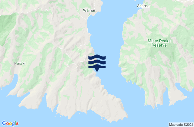 Karte der Gezeiten Titoki or Little Tikao Bay, New Zealand