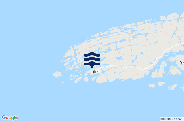 Karte der Gezeiten Titran, Norway