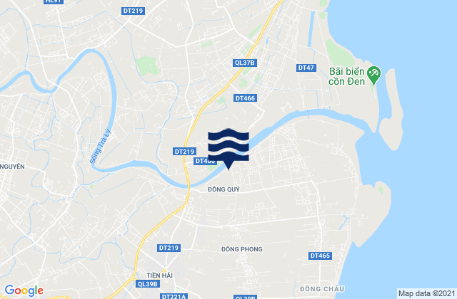 Karte der Gezeiten Tiền Hải, Vietnam